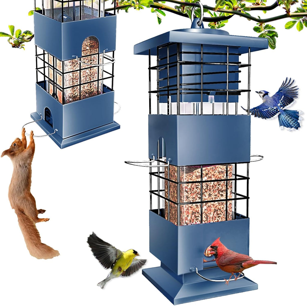 Bird Feeder Squirrel Proof, 3LBS Metal Anti-Squirrel 123456789