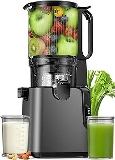 Extractor de Jugo en Frío EanOruus 400W Boca Ancha 15cm para Frutas y Verduras Enteras | Lulada