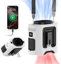 Ventilador Cintura Portátil Socool 14500mAh Clip Cinturón Rotación 360 Abanico Corporal Recargable Ventilador Personal Camisa, Enfriamiento 67h Ventiladores 5 Velocidades Batería Operados Luz, Abanico Cuello Colgante Campismo Viaje