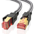Cable Ethernet Cat 8 de 1.5 pies, cables de Internet LAN Gigabit de alta velocidad de 40 Gbps 2000 MHz, cable de conexión RJ45 trenzado redondo S/FTP, para hogar inteligente, oficina, juegos