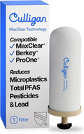 USADO-Filtro de agua por gravedad Culligan MaxClear de 7", repuesto compatible con los sistemas de filtración de agua ProOne y Berkey, filtro de cerámica y carbón con certificación NSF/ANSI, reduce los PFAS totales, los microplásticos y el plomo