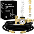 Caudalímetro regulador de argón RX WELD para soldadura MIG/TIG con manguera de soldadura a gas