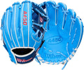 Guante de Béisbol Wilson 2026 A450 de 11.5 Pulgadas | Lanzamiento con Mano Derecha | Azul Frío, Azul Real y Blanco
