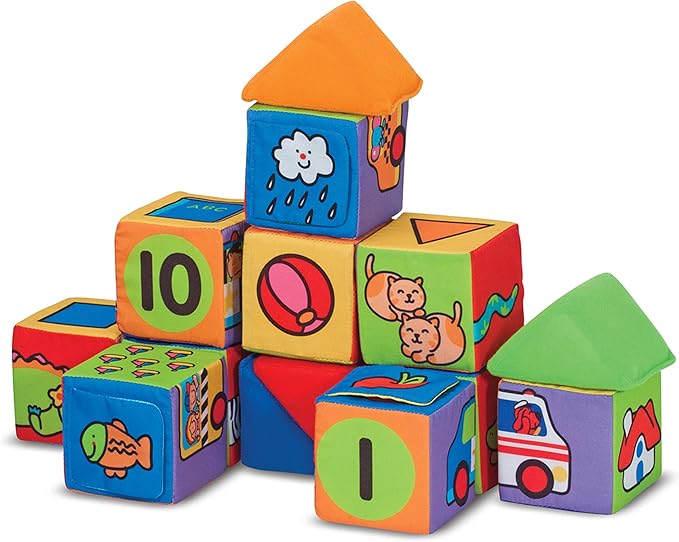 Melissa & Doug K 's Juego de bloques blandos para combinar y construir para niños