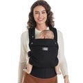 Portabebés ergonómico, acogedor y ligero para 7-45 libras, fácil de poner, ideal para padres manos libres, soporte lumbar mejorado, Purehug para bebés a niños pequeños, negro