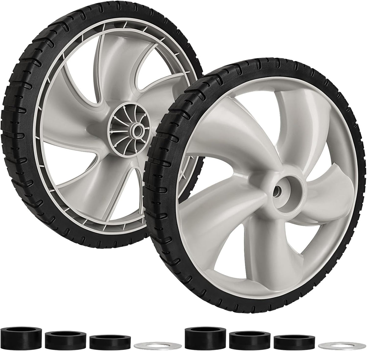 Ruedas Traseras de Repuesto 12" para Podadora Craftsman, Honda, Husqvarna y Más – Par (490-324-0002)