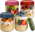 Set de 8 Recipientes Herméticos de Vidrio 16 oz con Tapa – Frascos Apilables para Cocina, Refrigerador y Despensa