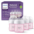 Philips Avent - Biberón natural con boquilla de respuesta natural, rosa, 4 onzas, paquete de 4, SCY900/14