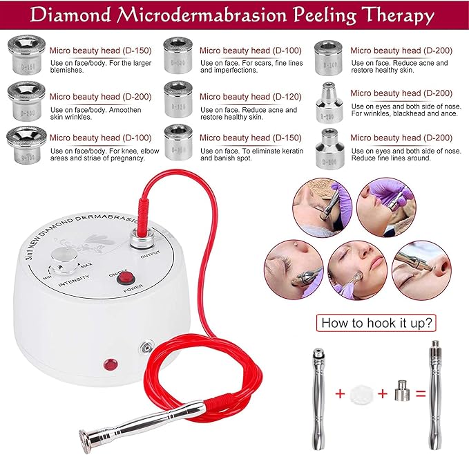 Máquina de Microdermoabrasión de Diamante Yofuly 3 en 1 – Profesional para Uso en Casa con Tubo de Vacío y Spray, Cuidado de Piel