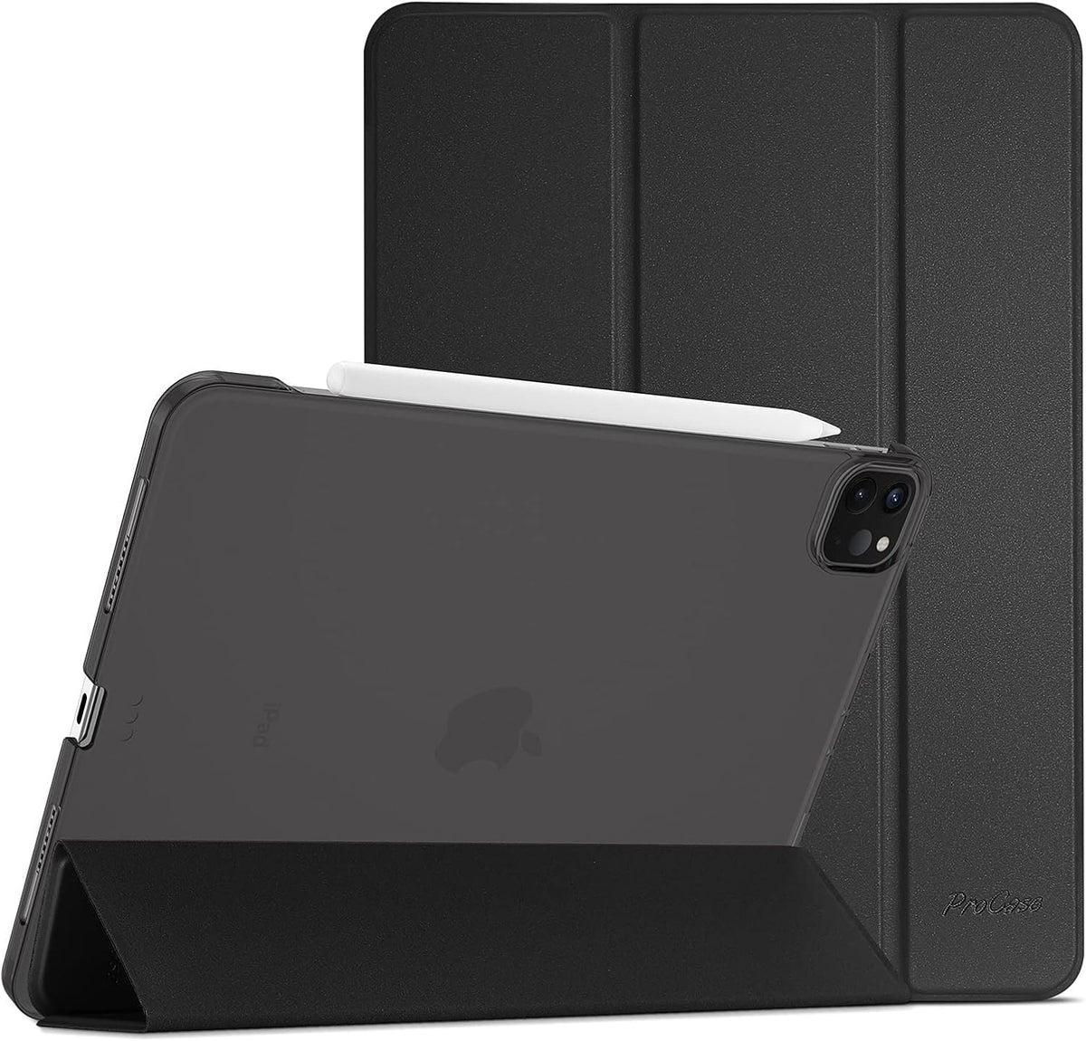 Funda ProCase para iPad Pro de 11 pulgadas 2022/2021/2020/2018 (4.ª/3.ª/2.ª/1.ª generación), funda rígida delgada con soporte para iPad Pro de 11" - Negro