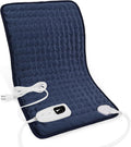 Almohadilla térmica Deepsoon, almohadillas eléctricas para espalda y cuello, almohadilla térmica húmeda para abdomen, hombros, rodillas y piernas, calor seco/húmedo y apagado automático (24 x 12 pulgadas)