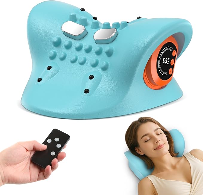 HarrFlow Masajeador de Cuello 3 en 1 con Calor y Estiramiento – Portátil, Intensidad Ajustable (2026)