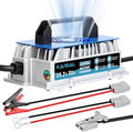 Cargador de batería de litio de 24 V 30 A, cargador de batería LiFePO4 de 29,2 V, resistente al agua IP67 y función de activación a 0 V, cargador de litio de 24 voltios con 2 conectores y 8 protecciones para baterías