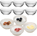 Orkim Ramequines pequeños de vidrio transparente de 7, 6 cm (3 pulgadas) y 70 ml (2,5 oz) para natillas, paquete de 10 mini vasos de vidrio para salsas, cuencos pequeños para condimentos e ingredientes de cocina, aptos para lavavajillas