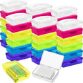 Cajas de Jabón de Viaje Reallnaive Pack x32 – Plástico Transparente con Tapa, Portátil y Multiusos