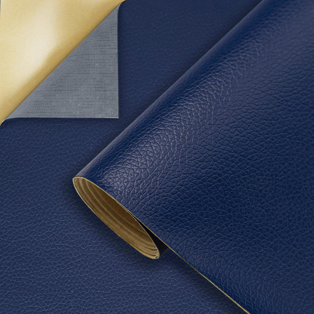Cinta Adhesiva para Reparar Cuero 45 x 200 cm – Color Azul Marino, para Sofás, Autos, Muebles y Bolsos
