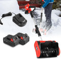 Soplador de nieve eléctrico de mano de 1200 W, pala de nieve inalámbrica para batería de 20 V, soplador de nieve inalámbrico sin escobillas, soplador de nieve de batería (2 baterías) para patio, parque infantil, granja
