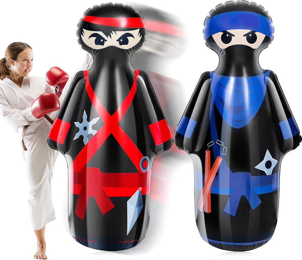 Shappy Saco de boxeo inflable Ninja de 47 pulgadas, 2 unidades