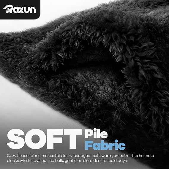 ROXUN Pasamontañas de forro polar, máscara facial paravientos, cubierta de cuello cálida para invierno, capucha para hombres y mujeres