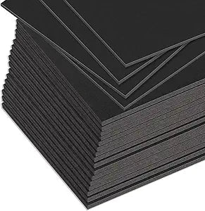 LOSYHU 20 Planchas de Foam Negro A3 – 11.7"x16.5", 5mm de Grosor, Para Presentaciones, Escuela, Oficina y Proyectos de Arte