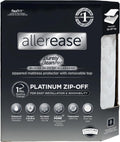 Protector de Colchón Impermeable AllerEase Platinum Queen | Cierre 360° Desmontable con Barrera de Partículas | Balance de Temperatura | Lavable a Máquina | Blanco