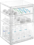 ERTIUANIO Baby Bottle Organizer – 3 Tier Acrylic Bottle Storage Organizer container, Clear Plastic Bottle Station Organizers Drawers for Countertop Kitchen Cabinet Vanity, Bathroom, Gifts for New Mom