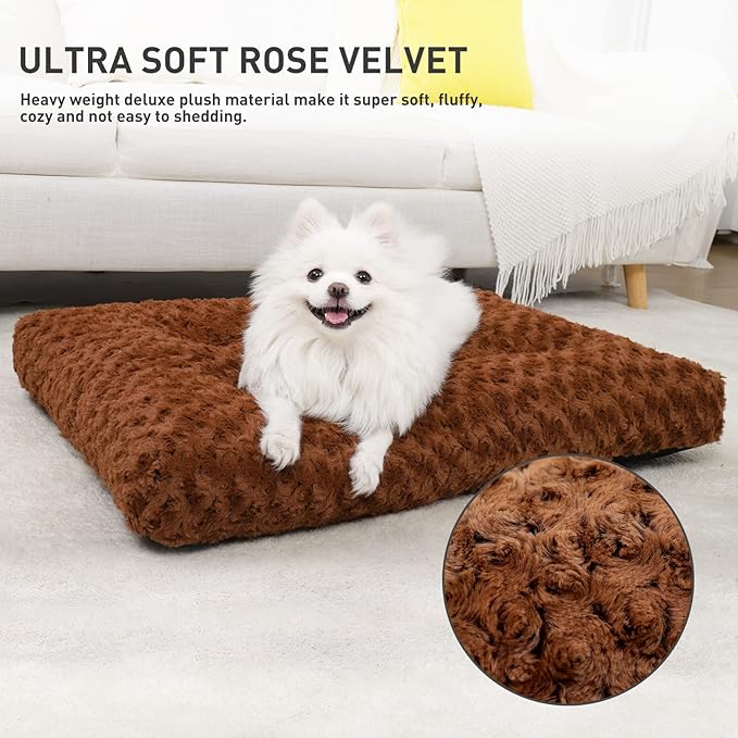 KSIIA Cama para perros lavable Camas para perros de lujo de felpa Cama para perros cómoda Alfombrilla antideslizante para dormir para mascotas para razas de perros grandes, jumbo, medianos y pequeños