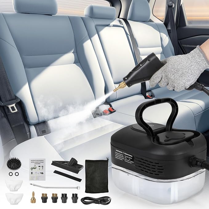 ⚠️ Le hacen falta algunos accesorios, se puede usar con los que incluye, no afecta su funcionalidad | Vaporizador de alta presión para detalles automáticos, limpiador de vapor de coche de 1,2 L