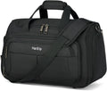 Bolsa de viaje plegable HanTrip para equipaje de mano, bolsas de viaje para artículos personales debajo del asiento en aviones, bolsa de viaje de fin de semana para hombres y mujeres, equipaje de mano pequeño de tela (negro)