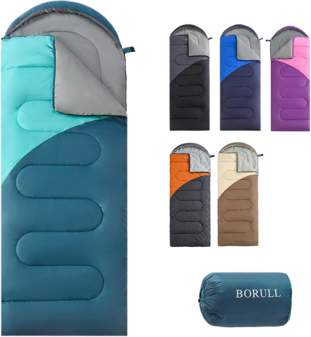 Sacos de dormir para adultos, para clima cálido, para mochileros, compactos y ligeros, con bolsa de compresión para niños y niñas. Artículos esenciales para acampar, senderismo, viajes, escalada, actividades al aire libre e interiores. Peso: 1,36 kg (3
