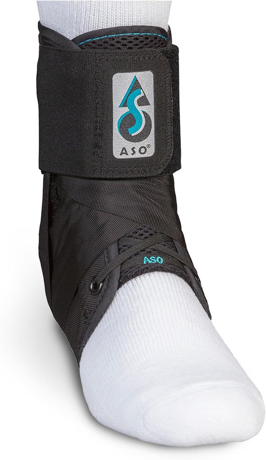 Med Spec ASO Ankle Stabilizer (Medium, Black) – Ankle Brace for Sprained Ankle and Peroneal Tendonitis, Orthopedic Ankle Support for Men, Women, Adults, Teens and Kids, Sports Injury Recovery, 264014