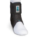 Estabilizador de tobillo Med Spec ASO (pequeño, negro) – Tobillera con cordones para esguince de tobillo y tendinitis peronea, soporte ortopédico para tobillo para hombres, mujeres, adultos, adolescentes y niños, recuperación de lesiones deportivas