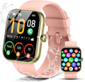 Reloj inteligente 2026 para hombres y mujeres (responder/realizar llamadas), monitor de actividad física HD de 1, 96", reloj para correr, resistente al agua IP68, podómetro, monitor de sueño/pasos/actividad/frecuencia cardíaca, rosa