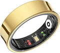 Anillo inteligente para mujeres y hombres – Rastreador de sueño con monitoreo SPO₂/HRV, impermeable 5ATM, sin tarifa de suscripción, batería de 7 días iOS Android (9 tamaños, oro rosa)