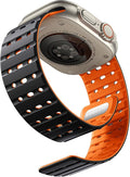 Bandletic Correa magnética compatible con Apple Watch Ultra para hombres y mujeres, correa deportiva de repuesto de silicona para iWatch 49mm (Ultra 3/2/1), 46mm (11/10), 45mm (9/8/7), 44mm (SE3/SE2