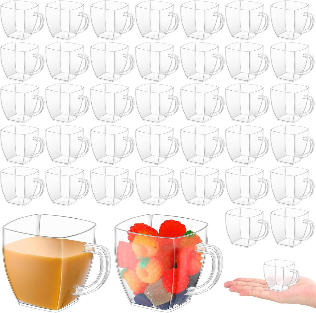 Amyhill - 95 tazas desechables de plástico duro, 2 onzas, color transparente