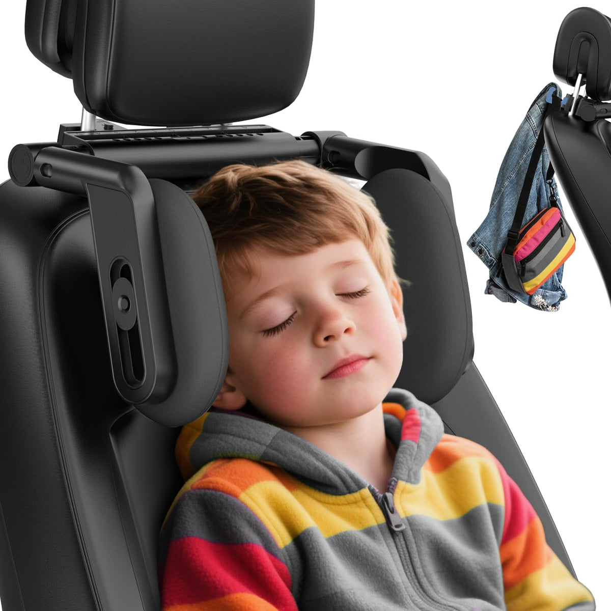 Almohada Reposacabezas para Coche Zorunowa Road Pal – Espuma Viscoелástica, Forma de U, Ajustable 4 Direcciones para Viajes