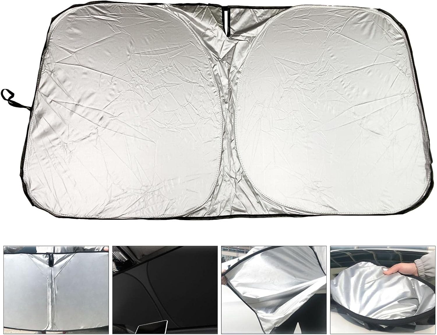 Parasol Retráctil para Parabrisas Sritob con Ventosa – Bloqueo UV, Plegable para Autos, Camiones y SUV