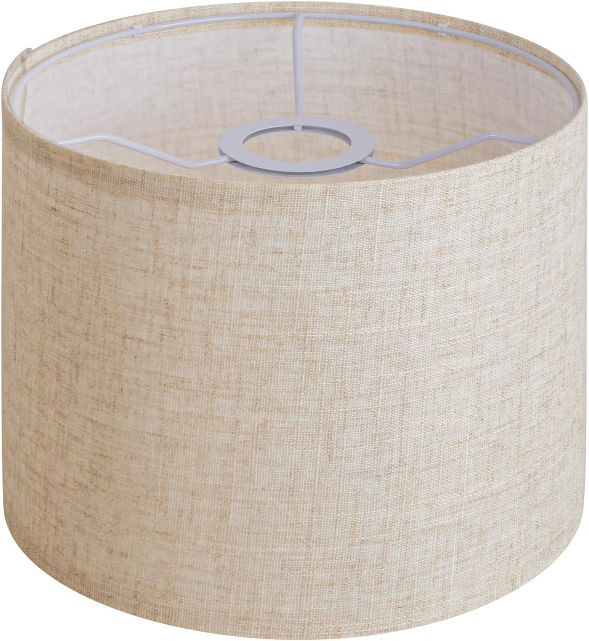 Pantalla de Lámpara Cilíndrica de Lino Beige – 22Ø20 cm, Artesanal, Repuesto para Lámpara de Mesa, Pie y Colgante