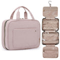 Neceser de Viaje BAGSMART Rosa Bebé Mediano – Con Gancho para Colgar, Resistente al Agua, Organizador de Maquillaje y Artículos de Aseo