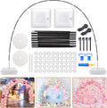 Kit de arco de globos Chamvis, soporte ajustable para arco de globos de 2,7 m de alto y 3 m de ancho: fondo para fotos de bodas, baby showers y cumpleaños.