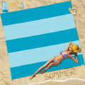 Manta de Playa Famstar Impermeable y Antiárena 78"×81" – Para 1-5 Personas