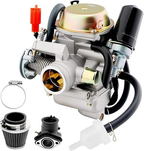 Carburador Alto Rendimiento GY6 150CC / TaoTao 125CC PD24J 24mm — Kit con Solenoide, Motor 4 Tiempos