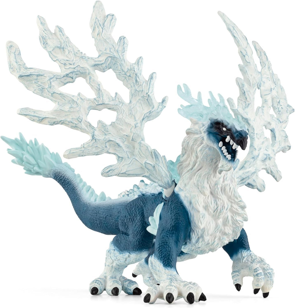 Criaturas Eldrador de Schleich - Dragón de Hielo de 20 cm - Figura de acción con alas móviles para niños y niñas - Figuras de criaturas míticas - Figura de bestia fantástica - Juguetes de dragones monstruosos - Niños a partir de 7 años | 70790 