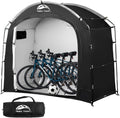 Tienda de campaña para guardar bicicletas Happy Travel, impermeable y portátil, con un 30 % más de espacio de almacenamiento para 2, 3, 4 o 5 bicicletas, fácil de instalar con clips, ideal para motocicletas, herramientas de jardín y cortacésped. 