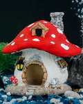 Casa de hongo de acuario Uniclife, adorno de resina para pecera