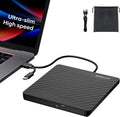 NO INCLUYE EL BOLSO DE TELA. Unidad de CD/DVD Externa Amicool USB-C USB 3.0 | Grabador +/-RW Ultradelgado y Portátil | Para Mac, MacBook, Windows 11/10/8 y Linux