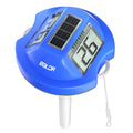 Termómetro flotante para piscinas BALDR de fácil lectura, termómetro digital solar para piscinas con dos pantallas grandes, medidor de temperatura del agua IPX7 para piscinas enterradas, elevadas y spas (azul oscuro).