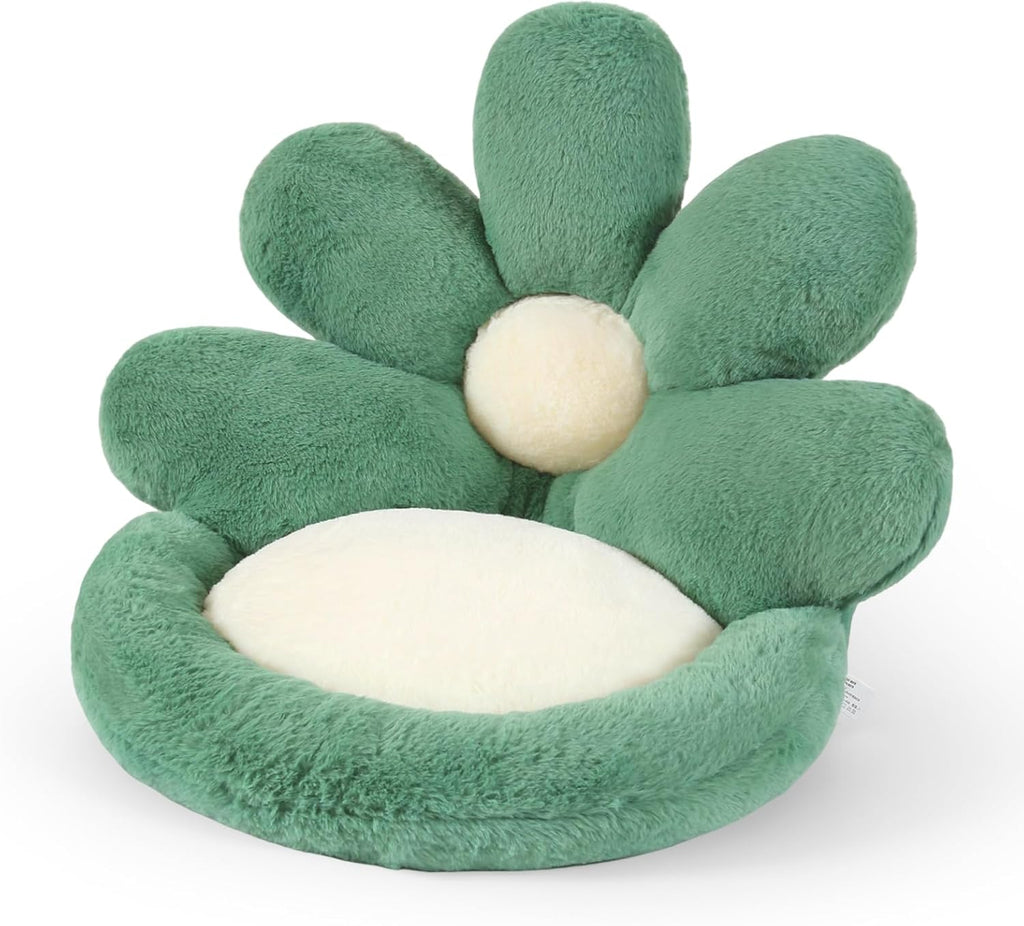 Cojín para Silla Ditucu Forma de Flor Kawaii 19" Verde – Decoración Habitación y Gaming