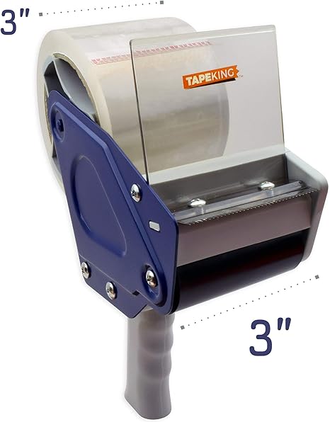 Cinta de embalaje transparente Tape King de 3 pulgadas de ancho (0.106 pulgadas de grosor), 60 yardas por rollo de recarga